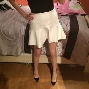Exclusive white leather skirt brand new with tags