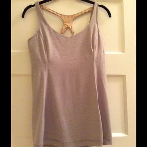 Lululemon Silver Tank w/ Light Support Shelf
