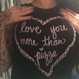 Love you more than pizza tee