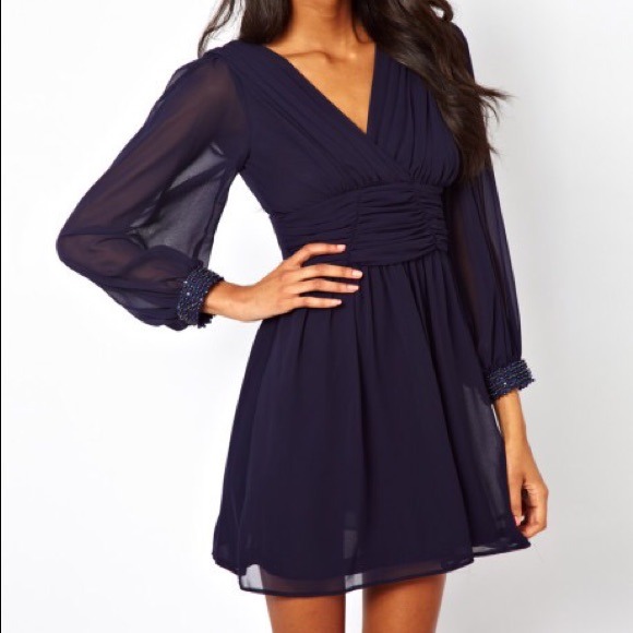 ASOS Blouson Sleeve Wrap Dress