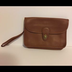 COACH XL brown wristlet