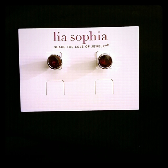 Lia sophia red birthday earrings