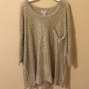 Glitzy oversized sweater