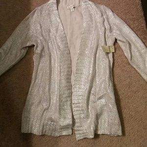 Silver cardigan Coldwater creek