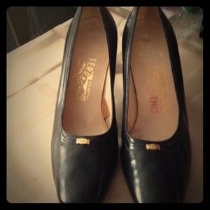 Ferragamo 2 inch heel pumps