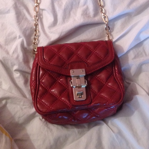 Red Leather Banana Republic Crossbody Purse