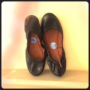 Leather ballet flats