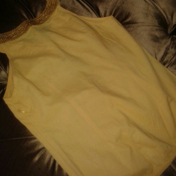 Sophie Sleeveless Top w Embroidery *Honey* - Picture 3 of 4