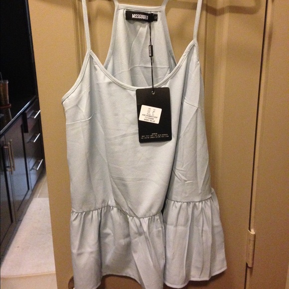 Powder blue brand new misguided ruffle top - Picture 1 of 4