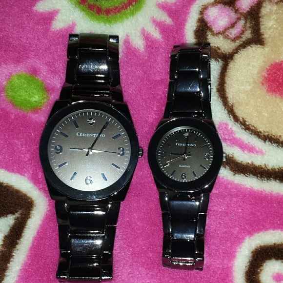 Set of mens and womens watch