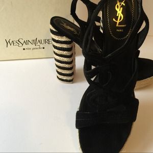 YSL logo sandals