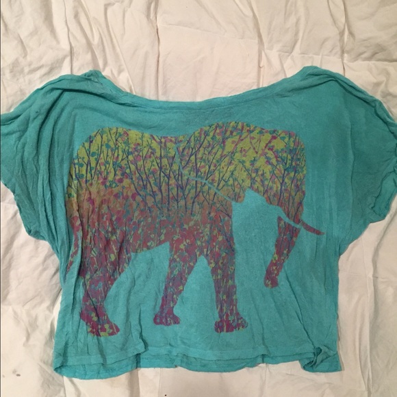 Slouchy Elephant Crop Tee