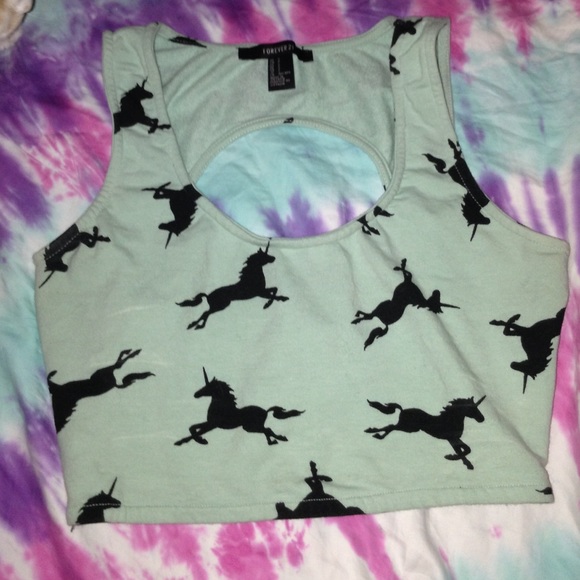 Unicorn crop top