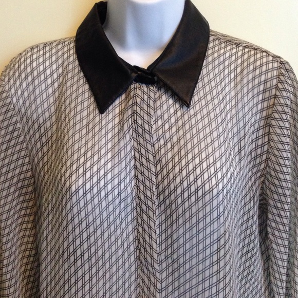 SOLD Leather Collar Button Up Shirt