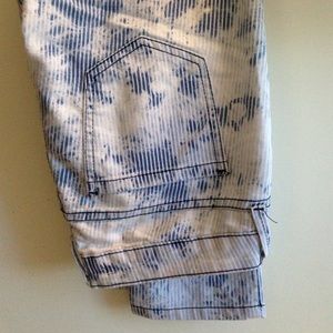 SOLD Pinstripe tie dyed skinny jeans