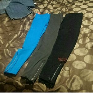 Bundled   NEW  blue, black, and gray Leggings