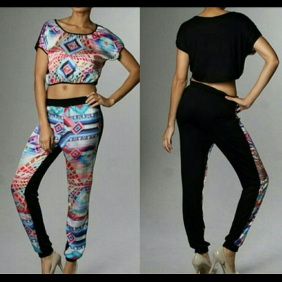 RePosh..tribal jogger set.