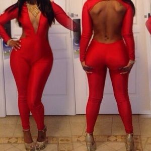 Red jumpsuit