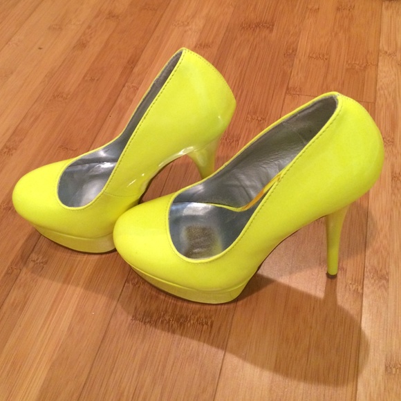 Neon Yellow Platform Heel