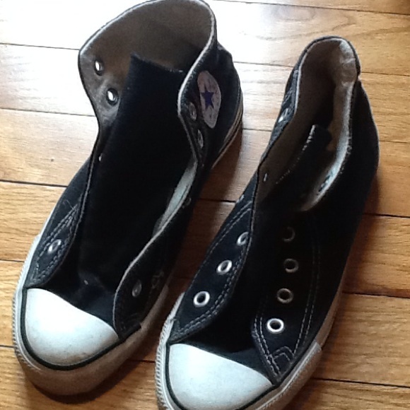 Vintage made in USA high top converse black clean