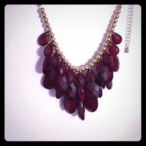 Red statement necklace from H&M