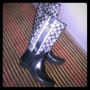 COACH Rain boots!! Look Cute Even In Bad Weather..