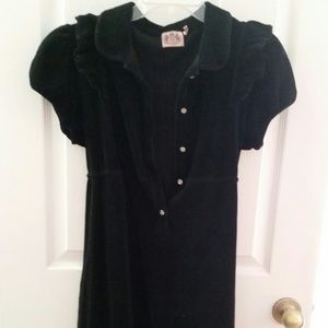 Juicy couture black velour dress