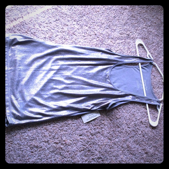 American Eagle boyfriend silver tank top size s/p