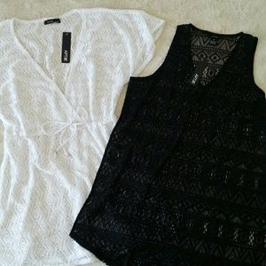 Two Lace swim coverups