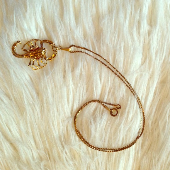 Gold scorpion necklace