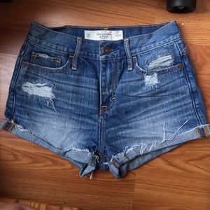 high waisted Abercrombie and Fitch shorts