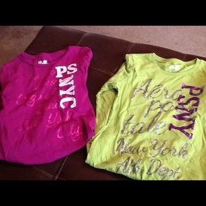 Bundle of girls long sleeve tee's
