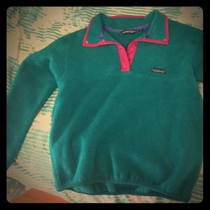 Turquoise Patagonia Synchilla Snap T