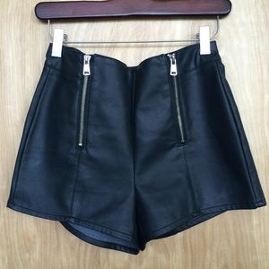 Forever 21 faux leather shorts