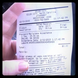 Proof of shipment :) ❤️