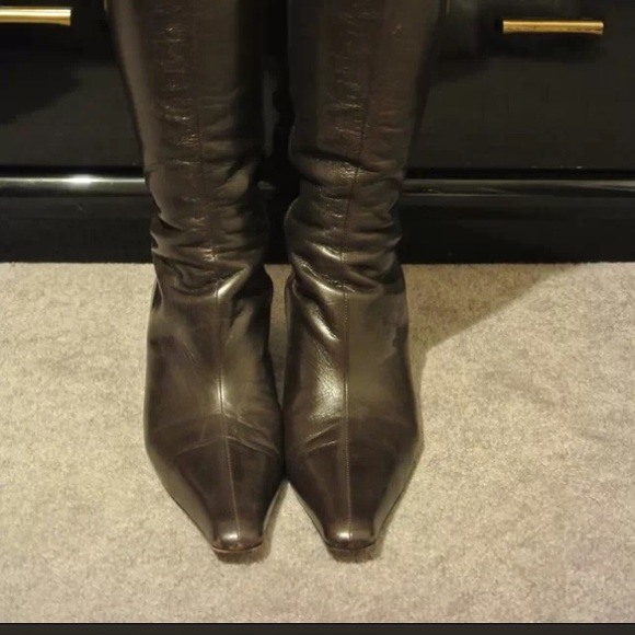 Jimmy Choo brown leather Boots 39.5