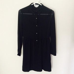 Cotton on - Black Longsleeve Buttonup Dress