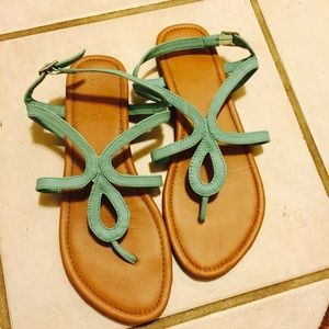 Teal sandals