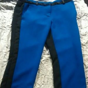 Two toned cropped dress pants