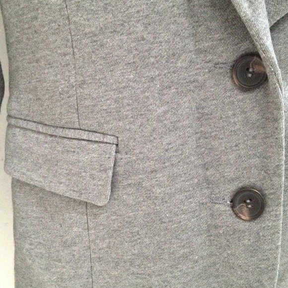 New Daily Look Gray Jersey Blazer Jacket Top Small - Picture 2 of 3