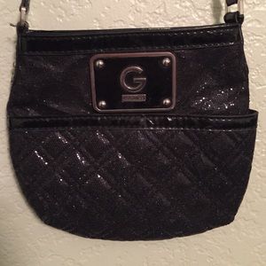 Shimmery black crossbody.