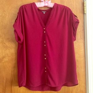 Burgundy button up shirt