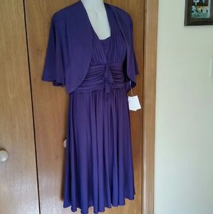 Gorgeous Purple Cocktail Dress with Shrug
