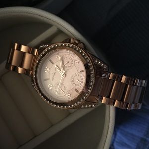Rose gold Michael kors watch