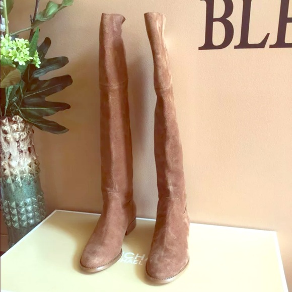 Michael Kors suede flat tall boots sz 6