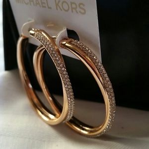Michael Kors Rose Gold Pave Earings