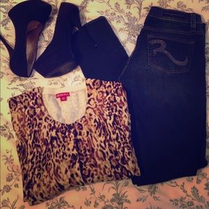 Leopard print cardigan