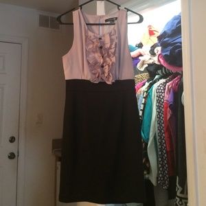 Cream and black dress