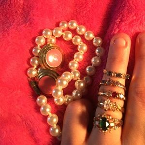 Pearls, Earrings, Rings Bundle made!