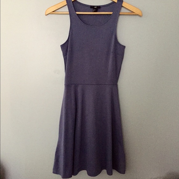 Grey/ blue skater dress